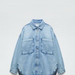 Zara Sky Blue Denim Shirt